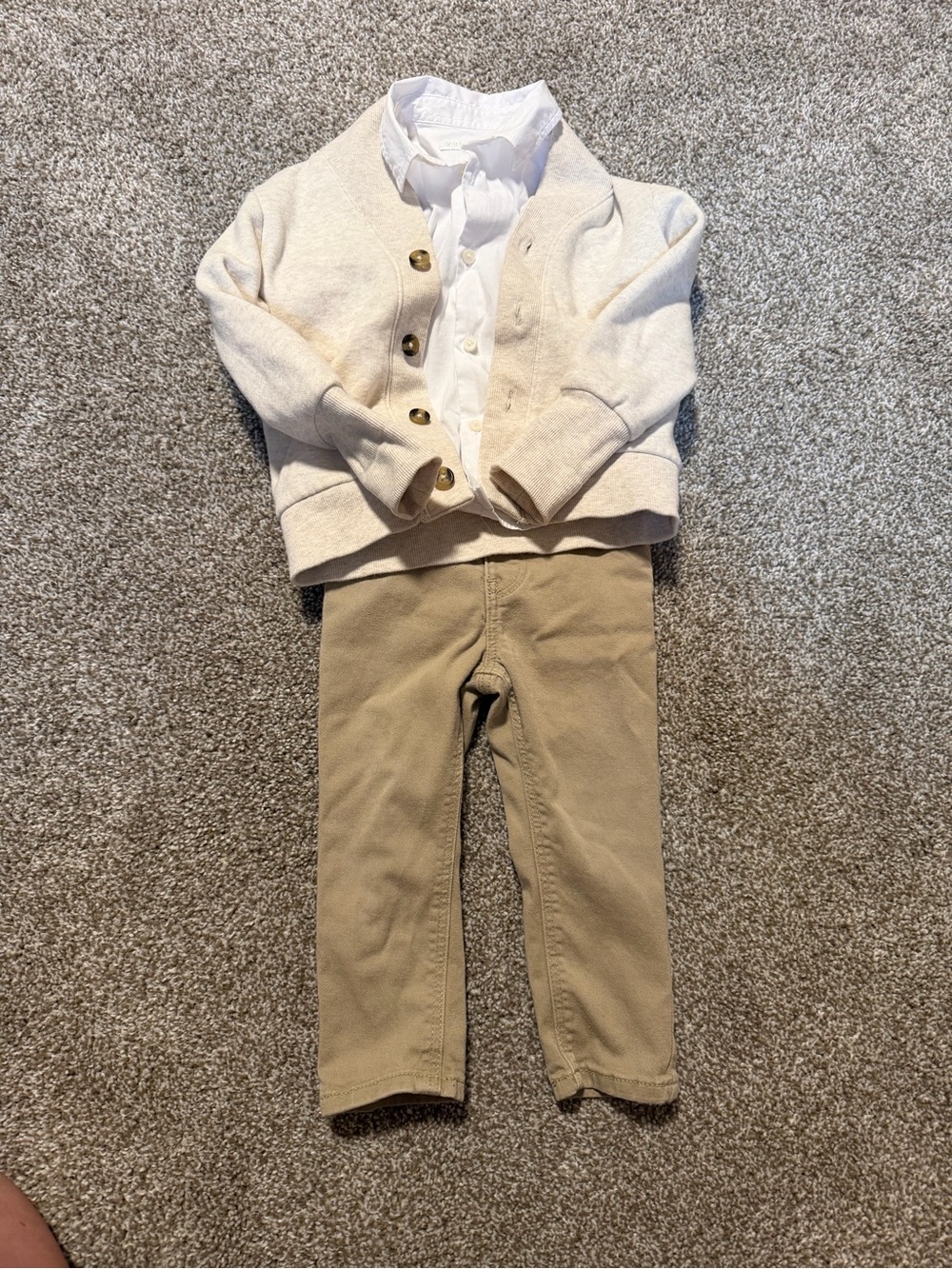 Toddler Outfit: H&M Cardigan, Zara Shirt, Old Navy Pants Size 12-24 Months